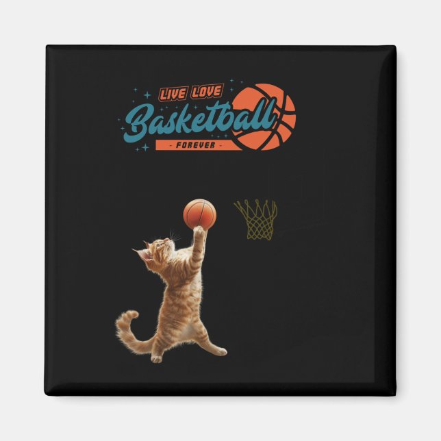Aimant Live Love Basketball Forever (Devant)