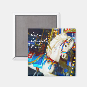 Aimant Live rire amour citation script carousel photo de 