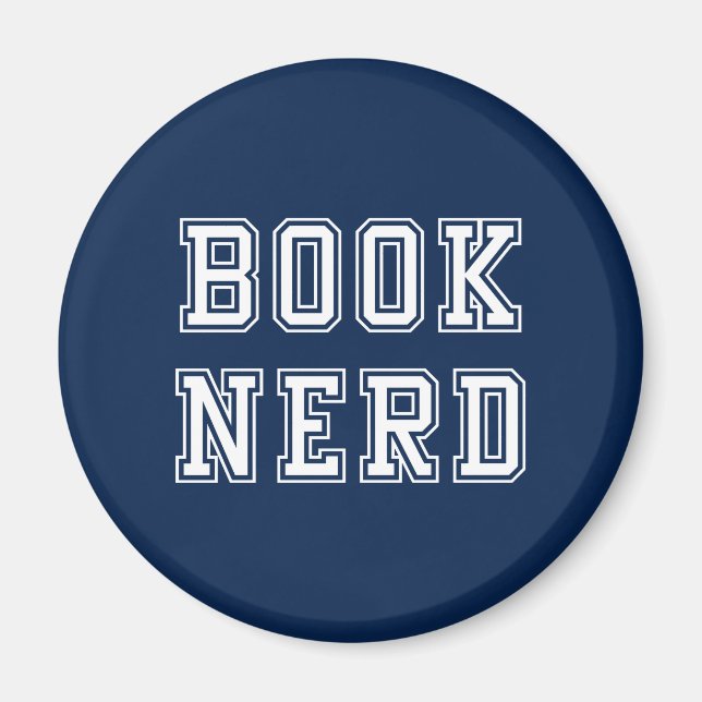 Aimant Livre de style Varsity Nerd avec couleur modifiabl (Devant)