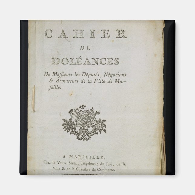 Aimant Livre des plaintes (Devant)