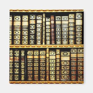 Aimant Livre en cuir Vintage antique Motif