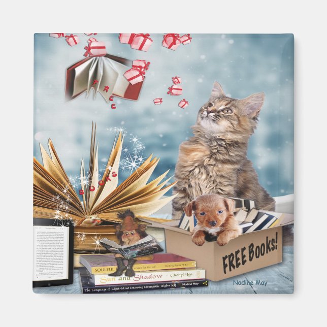 Aimant Livres gratuits (Devant)