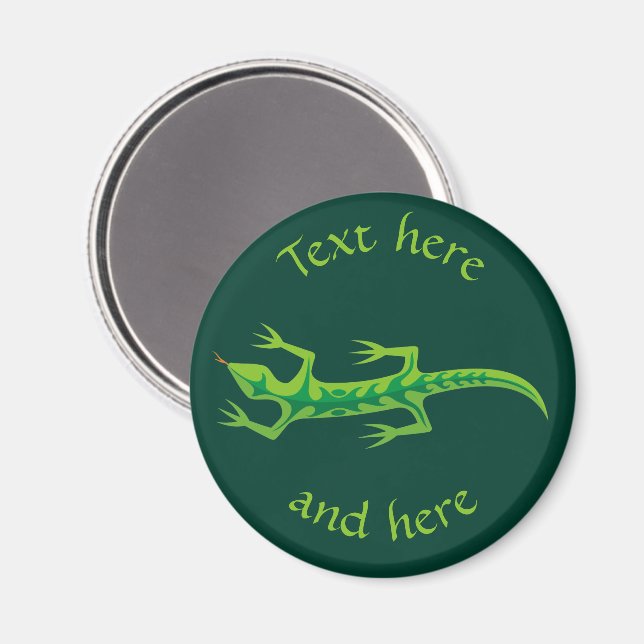 Aimant Lizard vert (Recto/Verso)