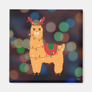 Aimant Llama de Noël