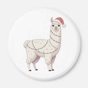 Aimant Llama Lumières de Noël Animaux Robustes Amoureux A