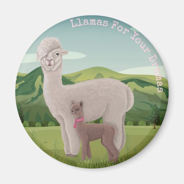 Aimant Llamas pour vos drames (Devant)