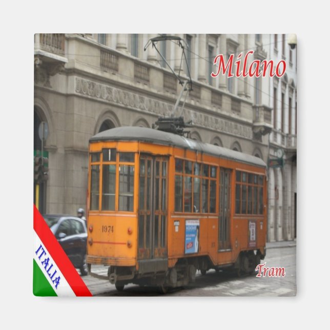 Aimant LMD007 MILAN - TRAM ligne 1 - Italie - Réfrigérate (Devant)