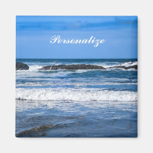 Aimant L'océan pacifique bleu avec le nom