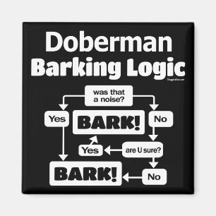 Aimant Logique Doberman Barking