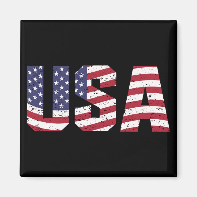 Aimant Logo "All American" Patriotic USA (Devant)