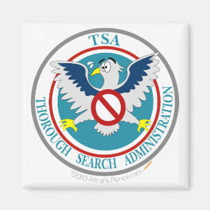 Aimant Logo amusant de TSA avec aigle en dessin