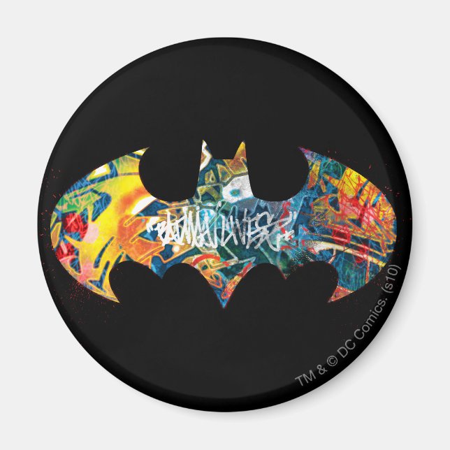 Aimant Logo Batman Neon/80s Graffiti (Devant)