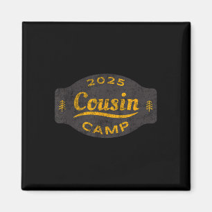Aimant Logo Camp de Cousins Vintage 2025 - Famille d'été 