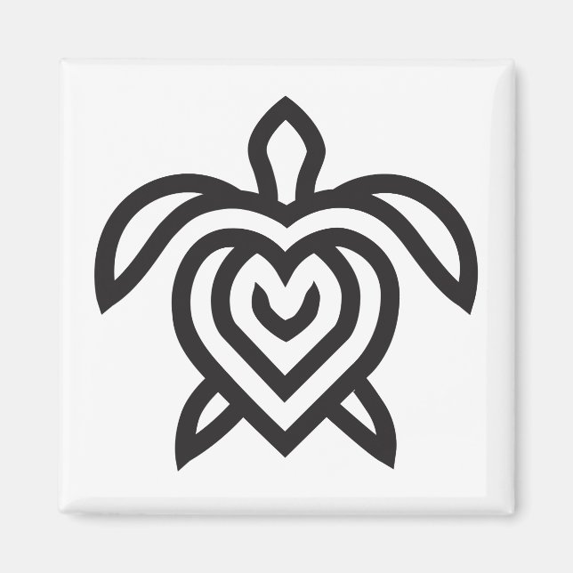 Aimant logo de base de Turtle Tribe (Devant)