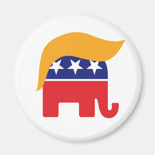 Aimant Logo de Donald Trump Hair GOP Elephant