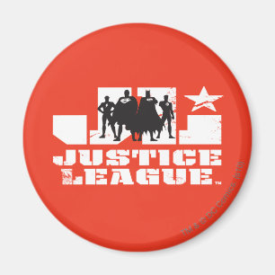 Aimant Logo de la Ligue de Justice et silhouettes de cara