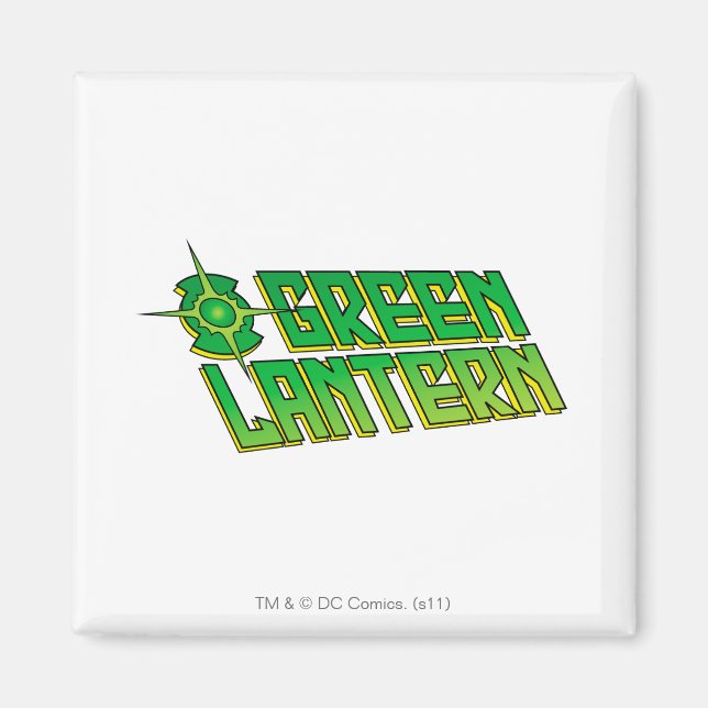 Aimant Logo de lanterne verte - incliné (Devant)