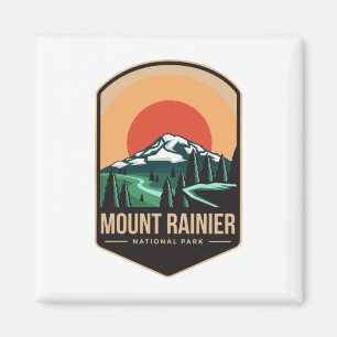 Aimant Logo de l'emblème du parc national du Mont-Rainie
