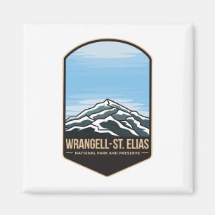 Aimant Logo de l'emblème du parc national Wrangell st el