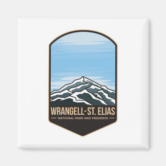 Aimant Logo de l'emblème du parc national Wrangell st eli