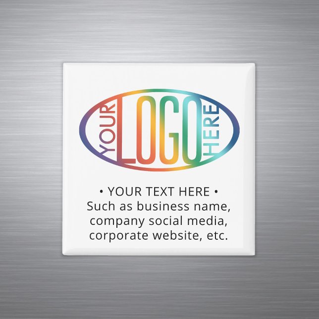 Aimant Logo de l'entreprise Carré de marque promotionnell (Créateur téléchargé)