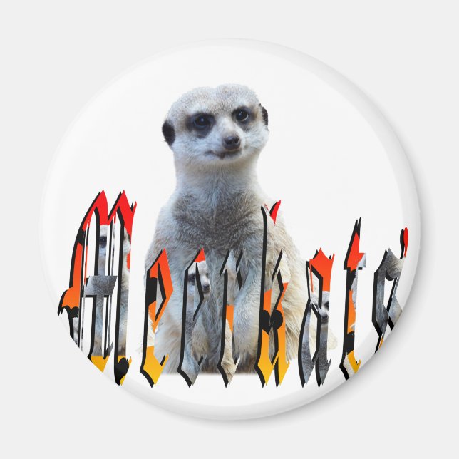 Aimant Logo De L'Image Meerkatc Et Meerkats, (Devant)