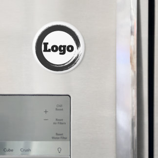 Aimant Logo de marque noir et blanc pour promotion d'entr