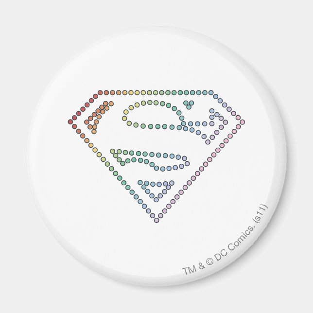 Aimant Logo de Supergirl Rainbow Outline (Devant)