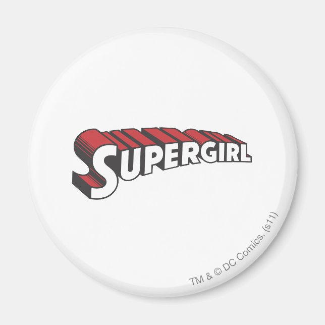 Aimant Logo de Supergirl Red and White (Devant)