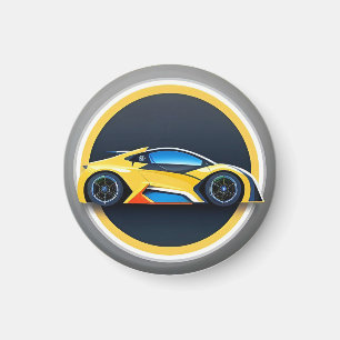 Aimant Logo de voiture de sport dans un style circulaire 