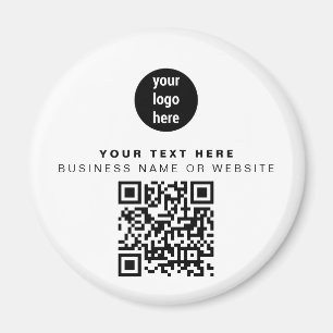 Aimant Logo d'entreprise de code QR Moderne minimaliste