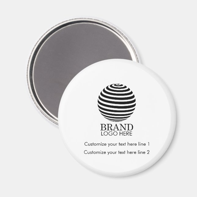 Aimant Logo d'entreprise moderne sur mesure (Recto/Verso)