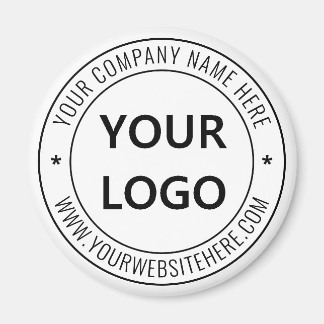 Aimant Logo d'entreprise personnalisé et texte de votre c (Devant)
