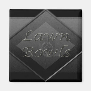 Aimant Logo Dimensional Des Bocaux De Pelouse Gris,