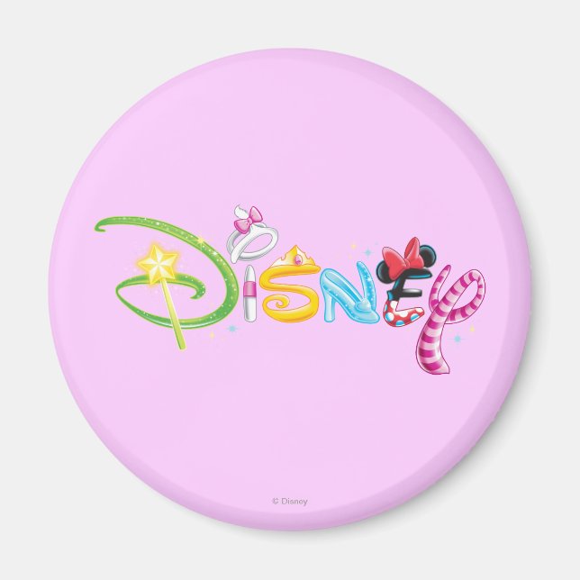 Aimant Logo Disney | Caractères filles (Devant)
