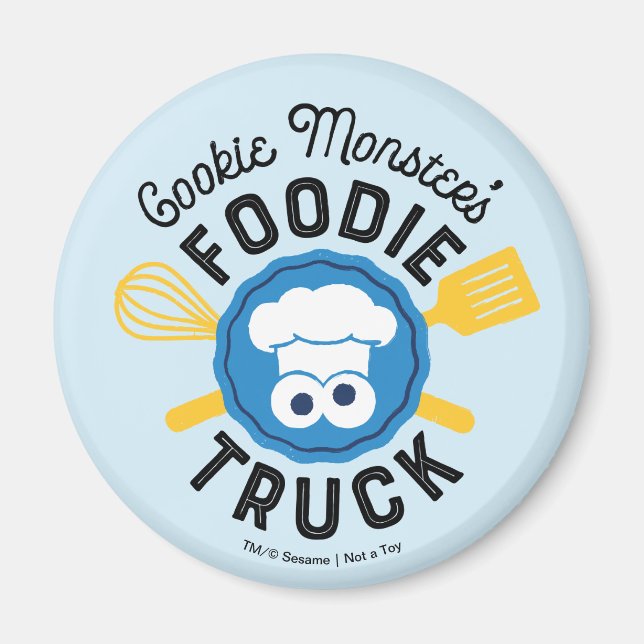 Aimant Logo du camion fourré de Cookie Monster (Devant)