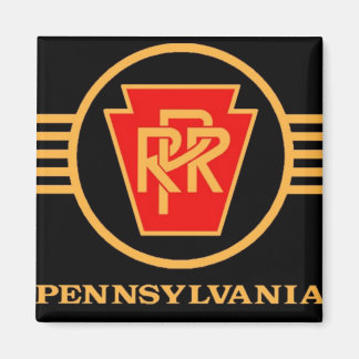 Aimant Logo du chemin de fer de Pennsylvanie, noir et or