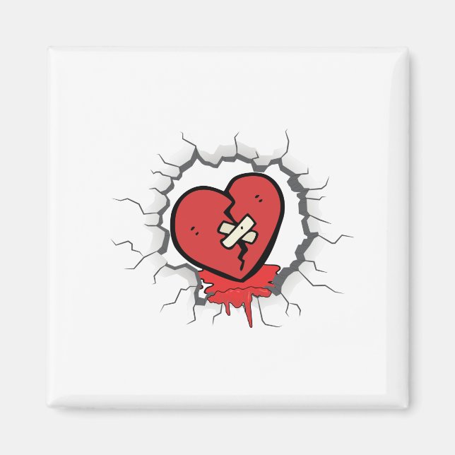 Aimant Logo du coeur brisé (Devant)