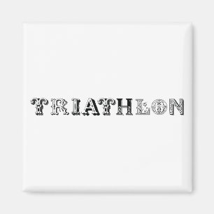 Aimant Logo du cool de triathlon pour tous les sportifs