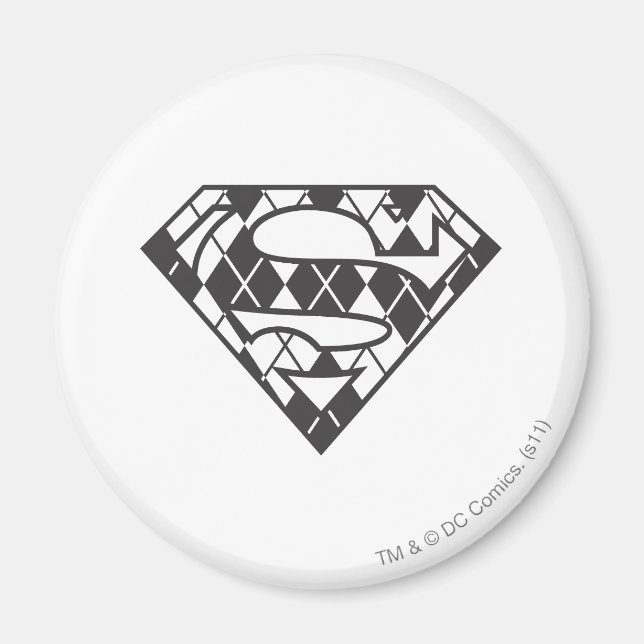 Aimant Logo du Jacquard noir Supergirl (Devant)