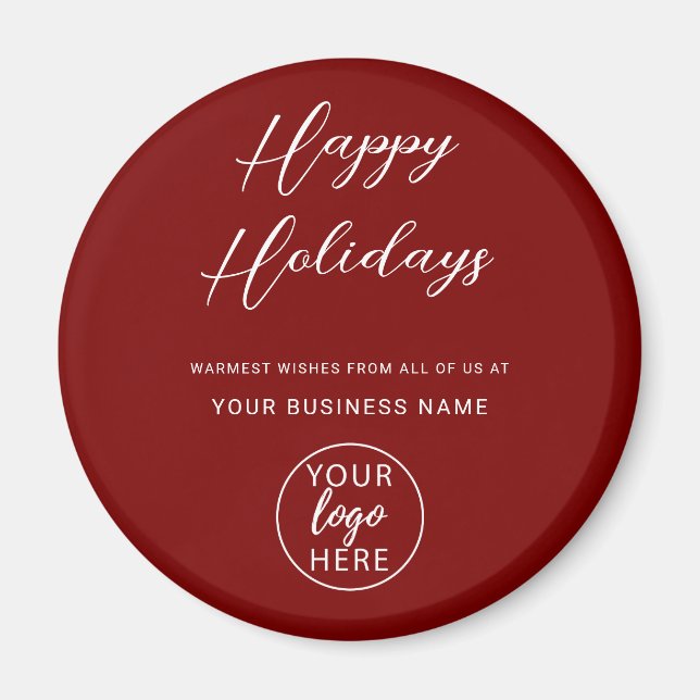 Aimant Logo Festive Red Business personnalisé (Devant)