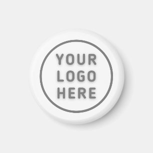 Aimant Logo Modèle Business Givaway Simple White Round
