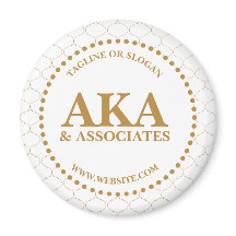 Logo Monogramme d'entreprise Trellis or blanc