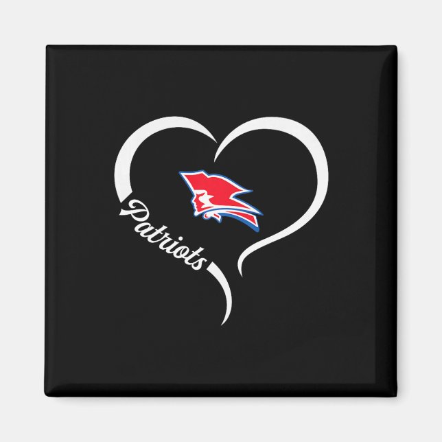 Aimant Logo Pender Patriots Demi-Coeur Slogan Hs (Devant)