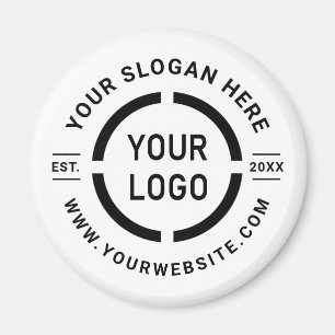 Aimant Logo personnalisé blanc promotionnel