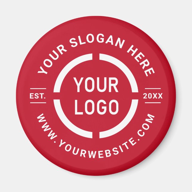 Aimant Logo personnalisé rouge promotion (Devant)