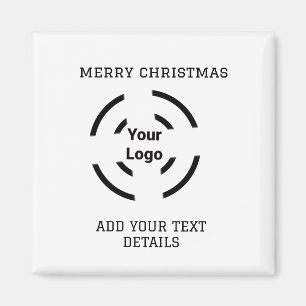 Aimant Logo personnalisé simple et élégant ici entreprise