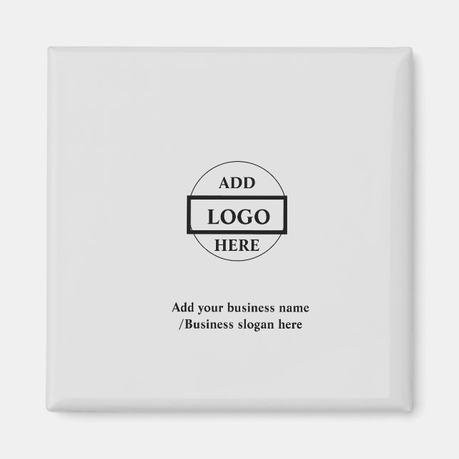 Aimant Logo personnalisé simple et élégant ici société (Devant)