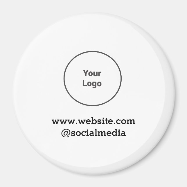 Aimant Logo personnalisé simple et élégant ici société c (Devant)