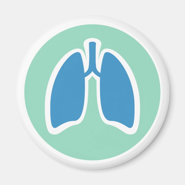 Aimant Logo pulmonaire pulmonologique ou pulmonaire (Devant)